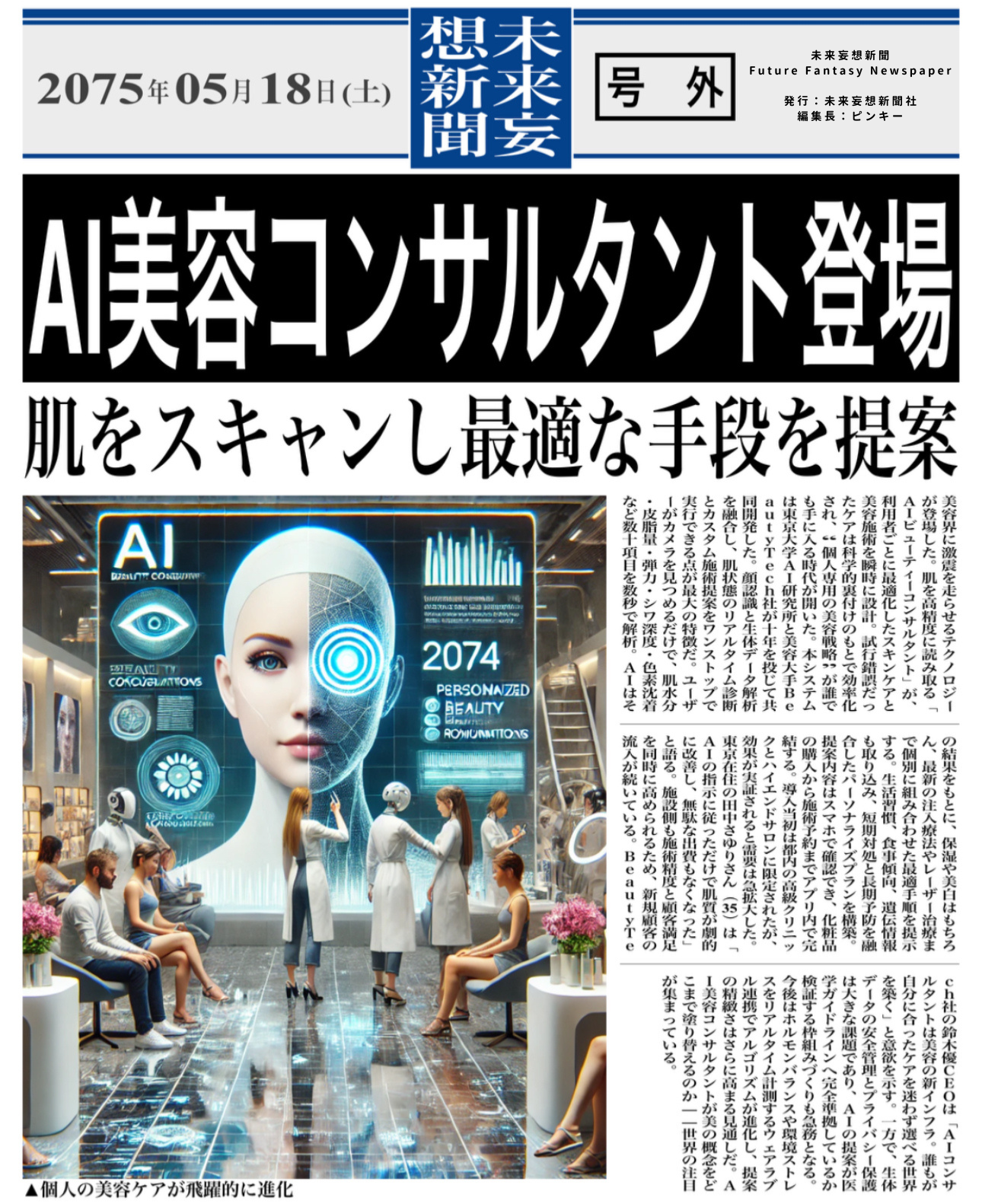 AI美容コンサルタントが完全カスタマイズ