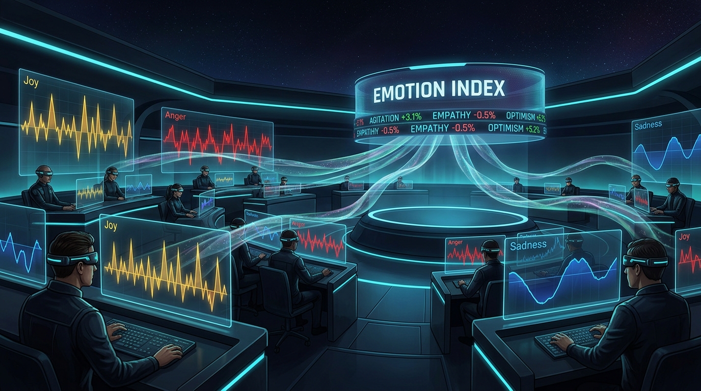 感情データ売買市場が開設——喜びの先物価格が急騰、「感情経済」元年