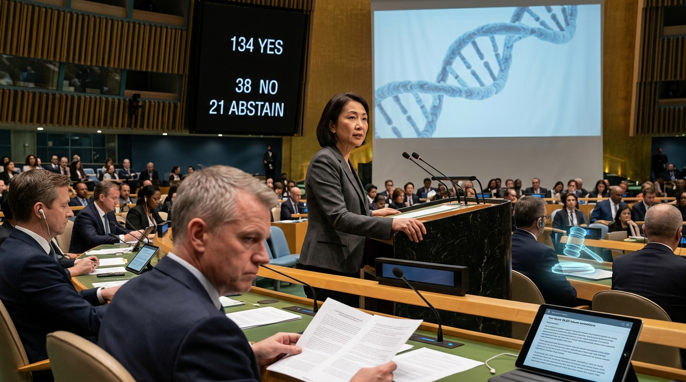 ゲノム編集禁止条約2040：国連総会、ヒト生殖細胞への永久モラトリアムを採択