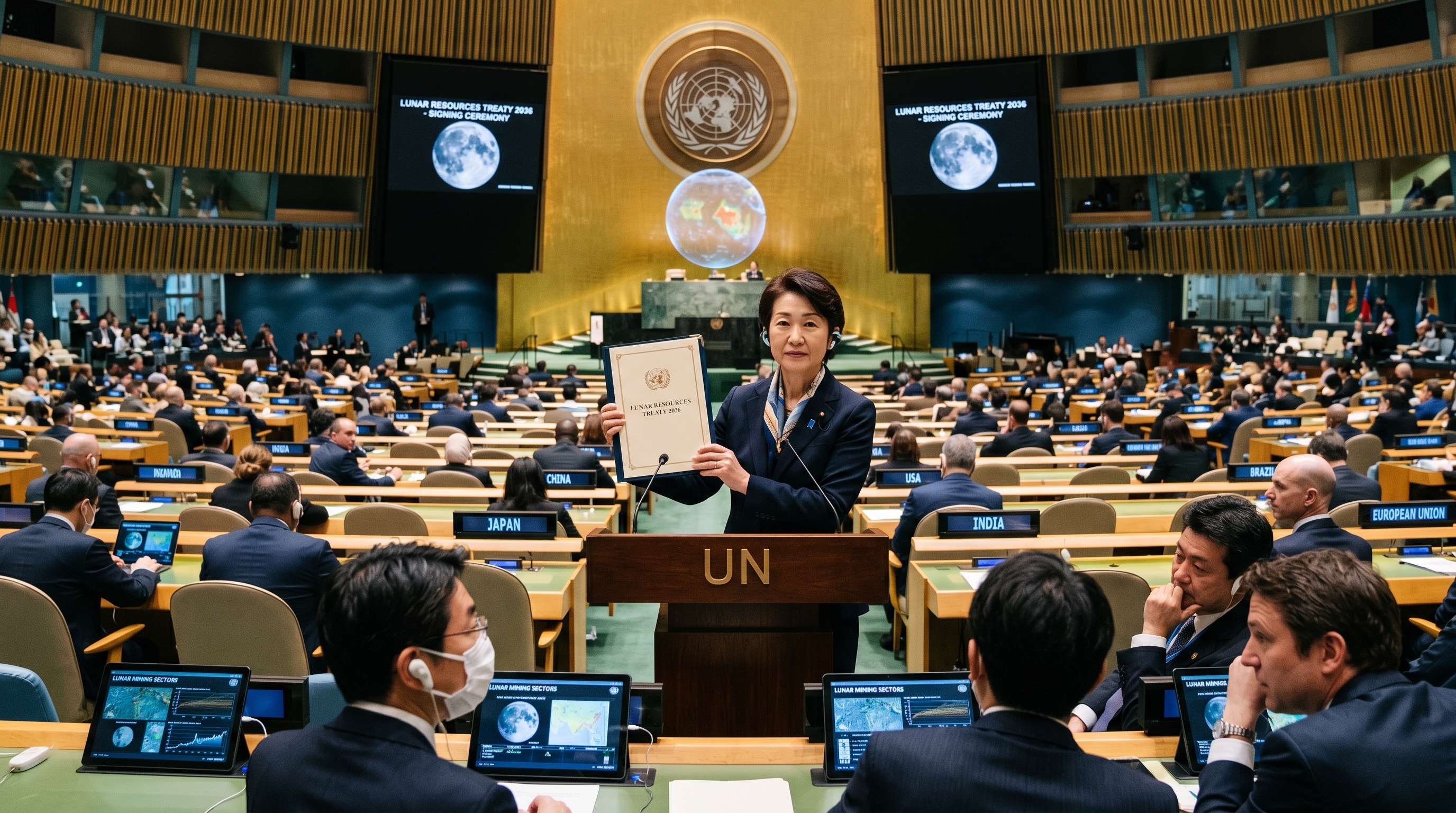 月面鉱業条約2036：国際宇宙資源ルールの初批准国