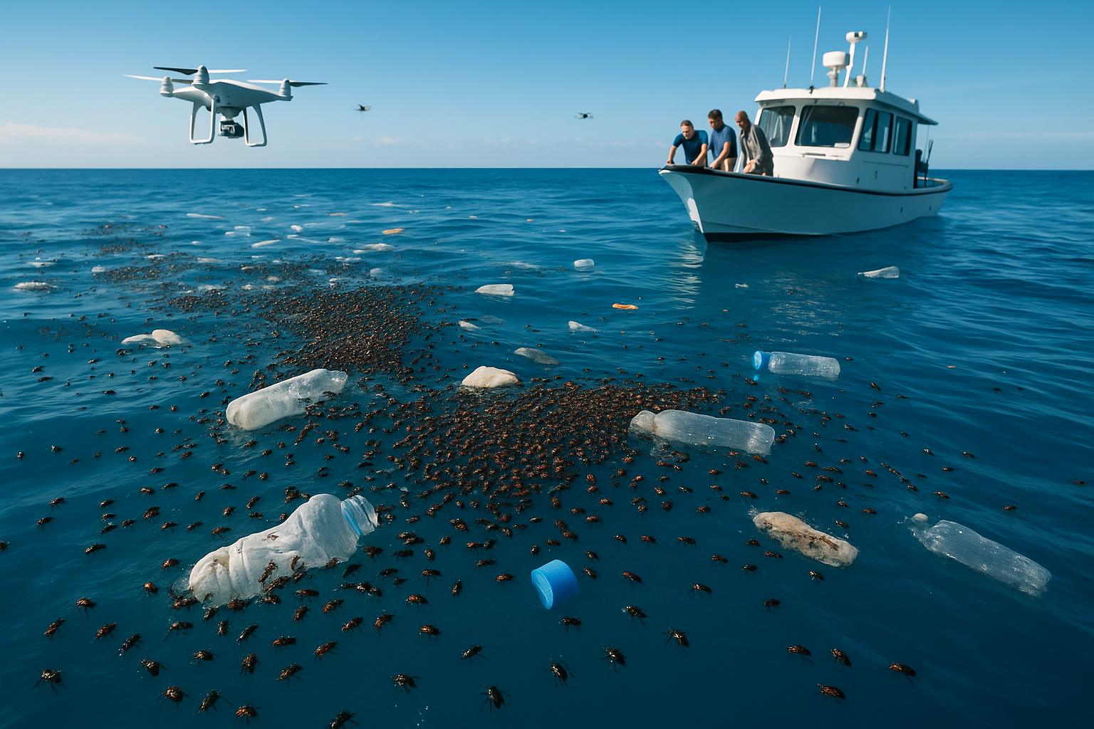 合成樹脂虫、太平洋を浄化