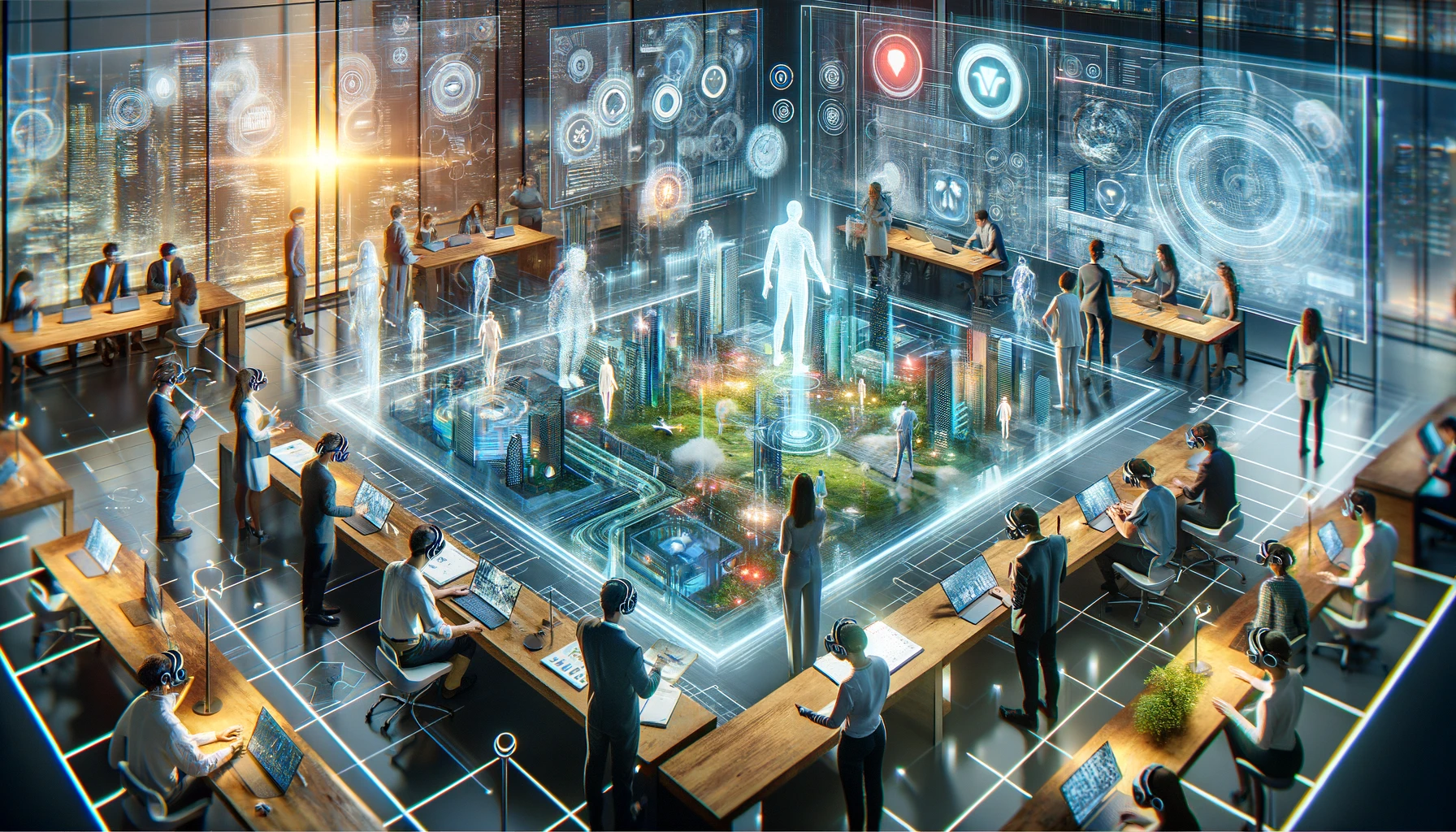 仮想現実装置で理想的な未来をシミュレーション